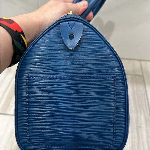 LOUIS VUITTON Epi Blue Speedy 25 - Picture 3 of 6